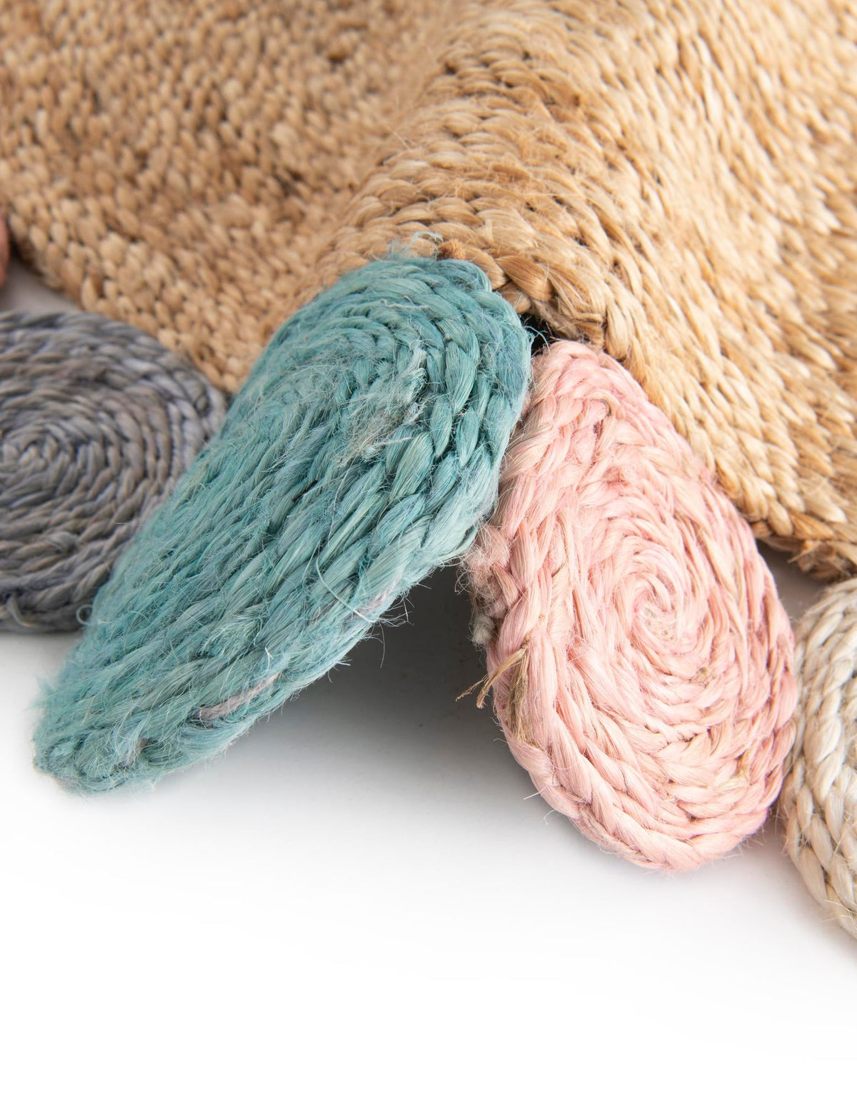 Woven Seaside Jute Collection Area Rug - Sienna Round Multi  lifestyle 48