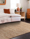 Urban Shimmer Jute Collection Area Rug - Metropolis Rectangle Natural  lifestyle 5