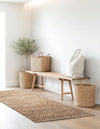 Urban Shimmer Jute Collection Area Rug - Metropolis Runner Natural  lifestyle 27