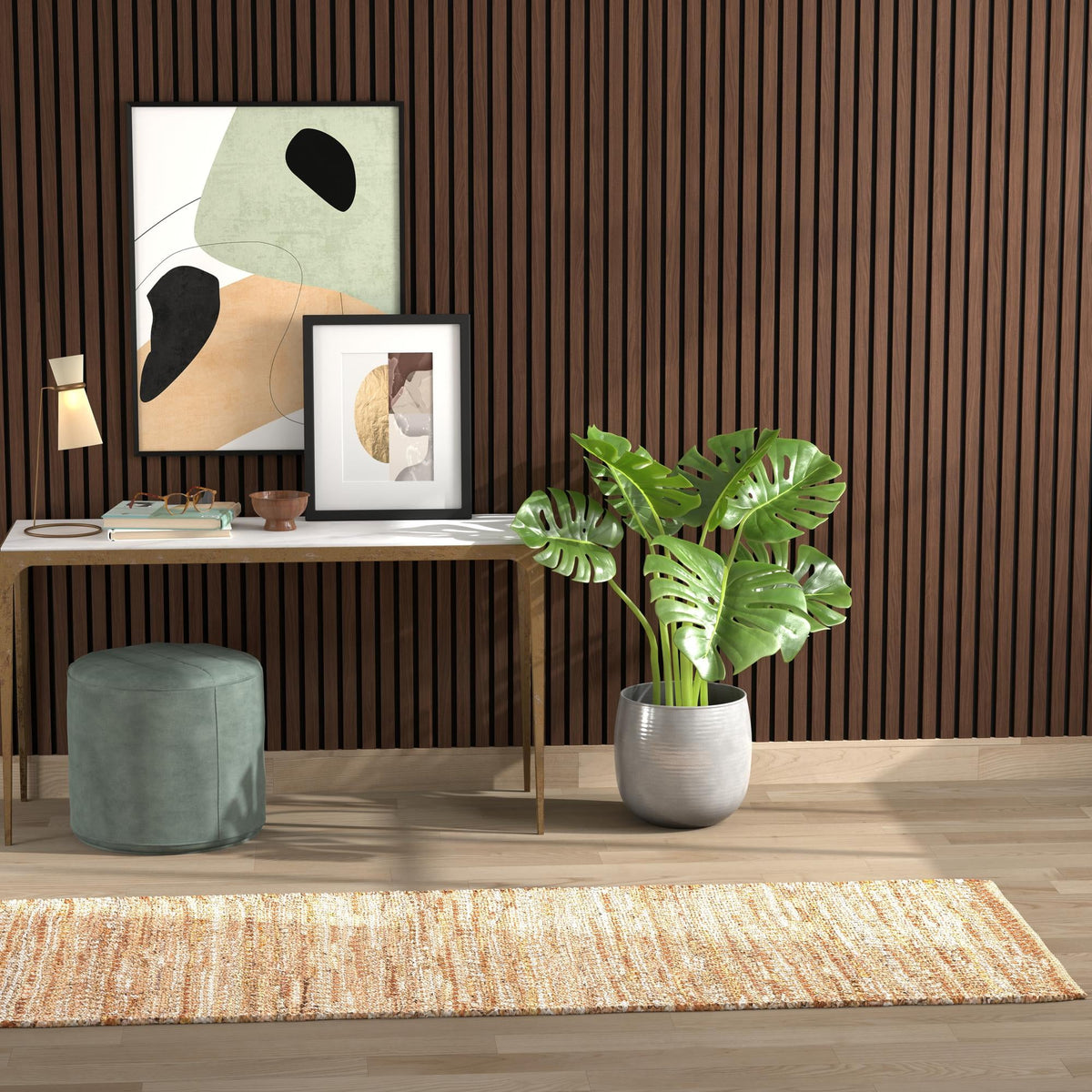 Urban Shimmer Jute Collection Area Rug - Metropolis Runner Natural  lifestyle 46