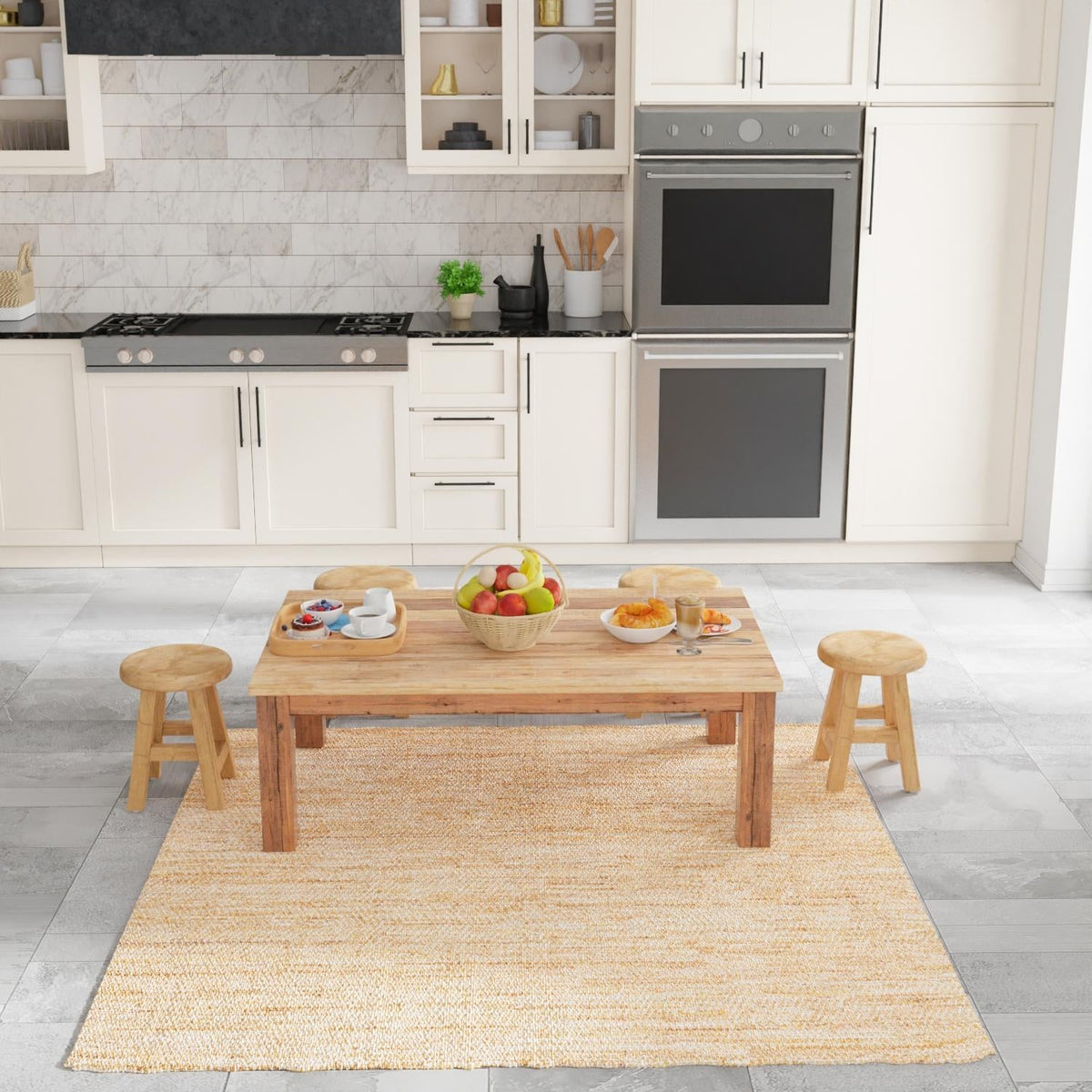 Urban Shimmer Jute Collection Area Rug - Metropolis Square Natural  lifestyle 45