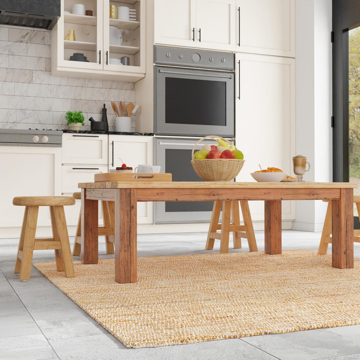 Urban Shimmer Jute Collection Area Rug - Metropolis Square Natural  lifestyle 47