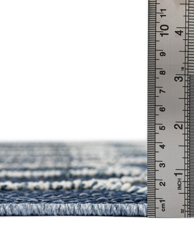 Seaside Lattice Collection Area Rug - Savannah Rectangle Navy Blue  lifestyle 50