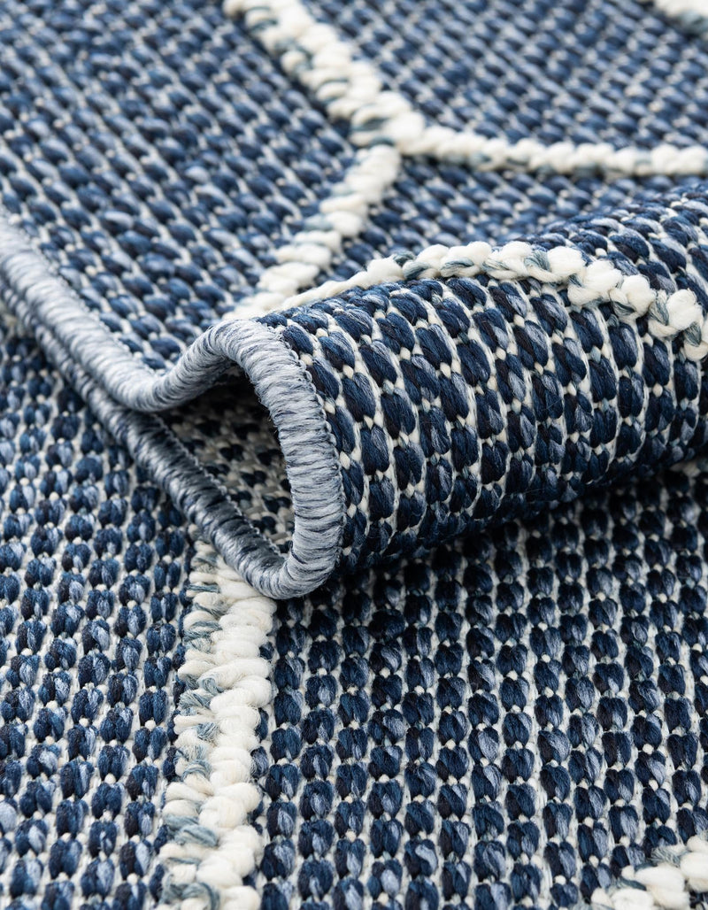 Seaside Lattice Collection Area Rug - Savannah Rectangle Navy Blue  lifestyle 55