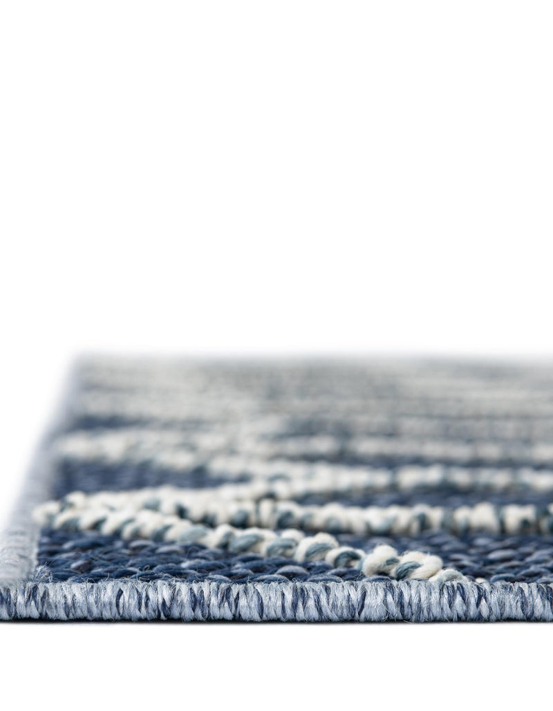 Seaside Lattice Collection Area Rug - Savannah Rectangle Navy Blue  lifestyle 60