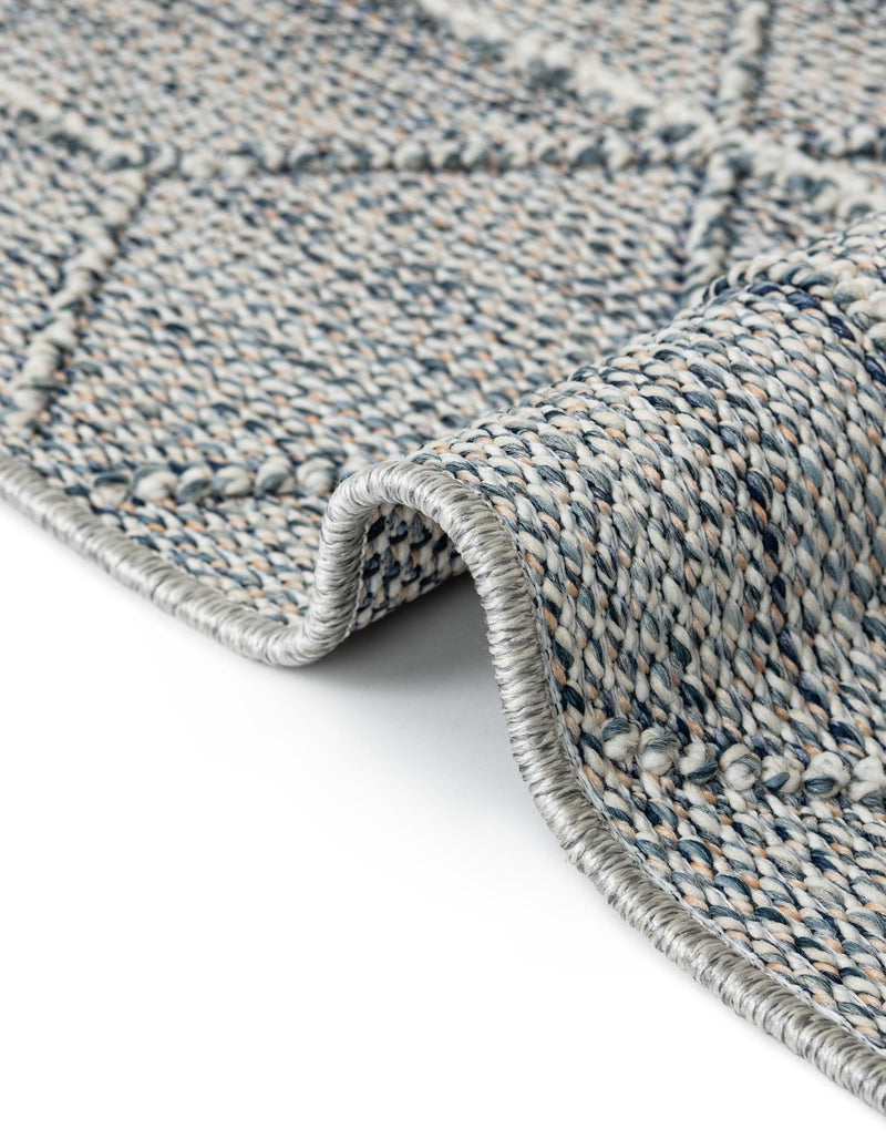 Seaside Lattice Collection Area Rug - Savannah Rectangle Light Blue  lifestyle 78