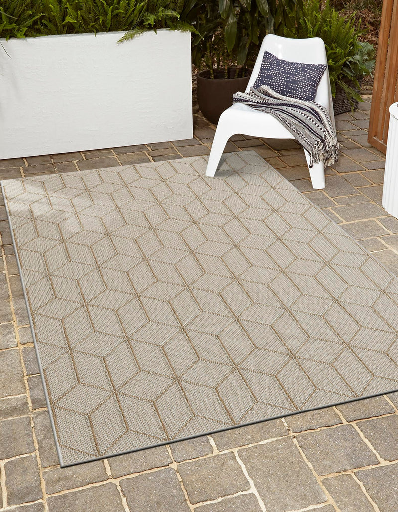Seaside Lattice Collection Area Rug - Savannah Rectangle Beige  lifestyle 26
