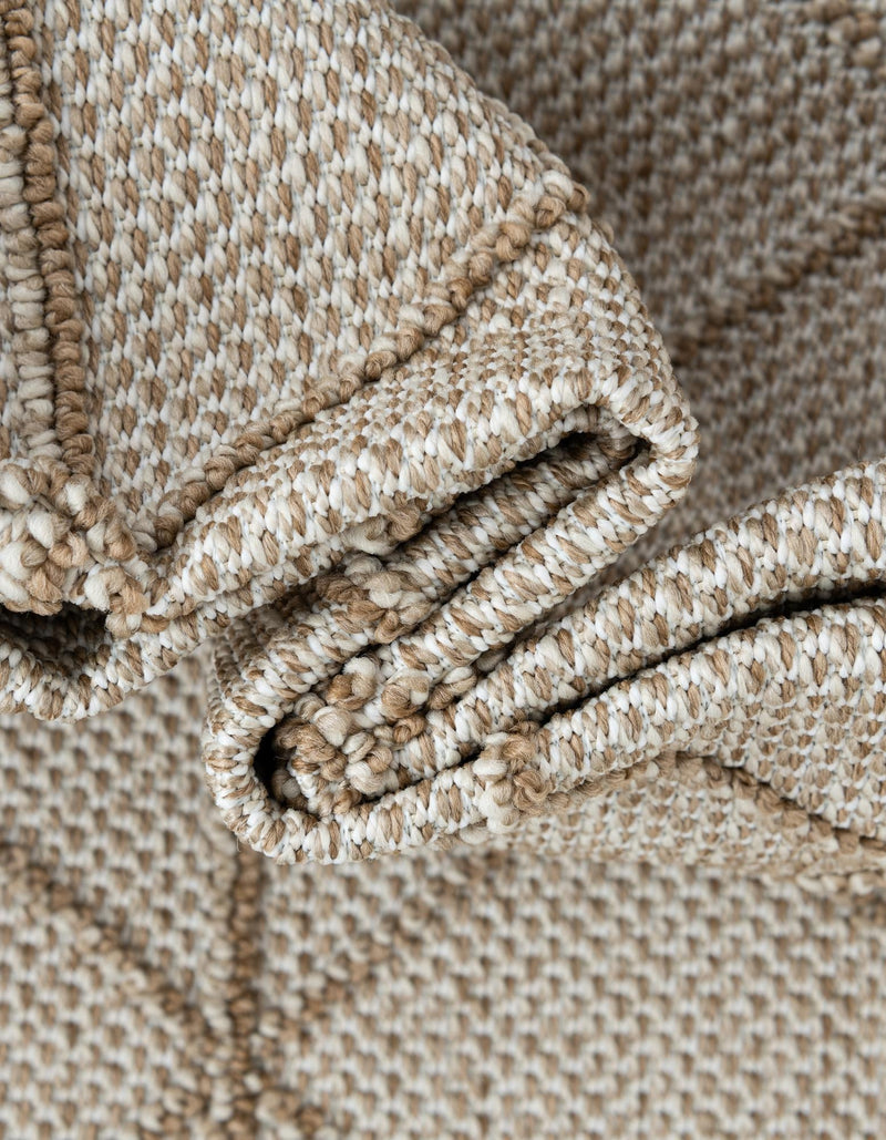 Seaside Lattice Collection Area Rug - Savannah Rectangle Beige  lifestyle 69