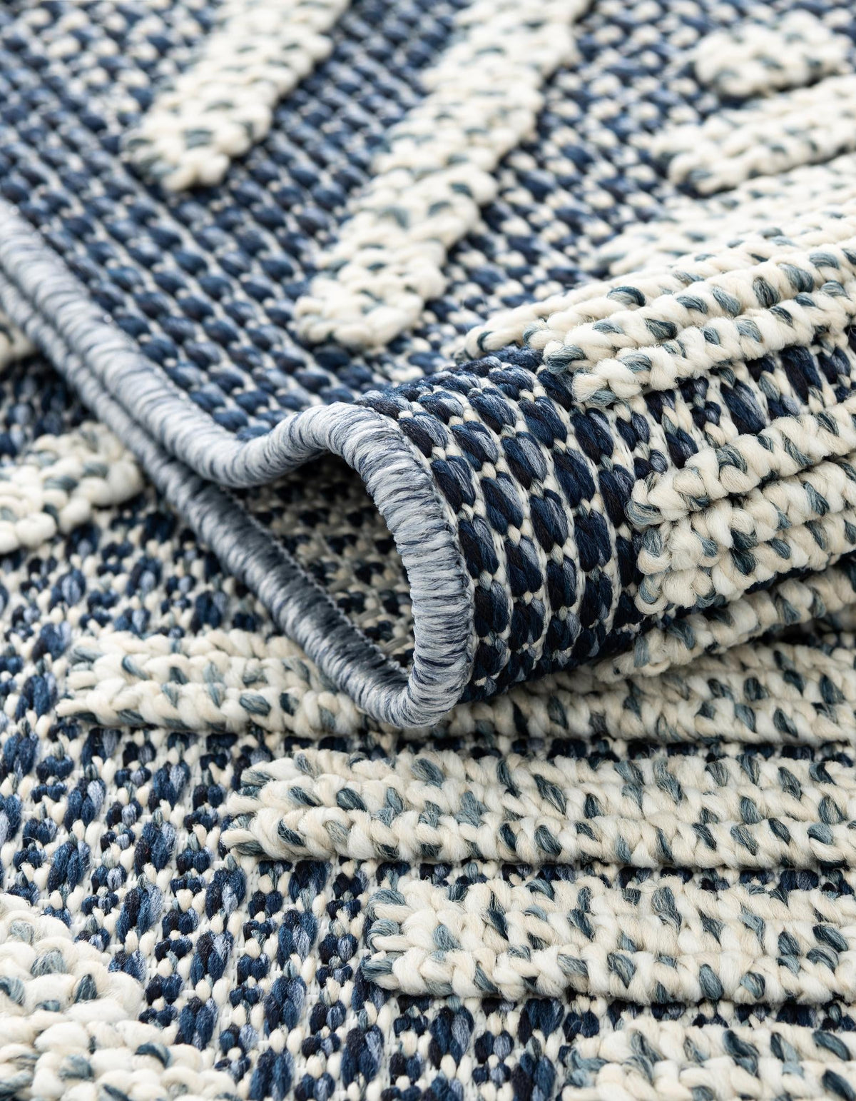 Seaside Lattice Collection Area Rug -  Eden Rectangle Navy Blue  lifestyle 13