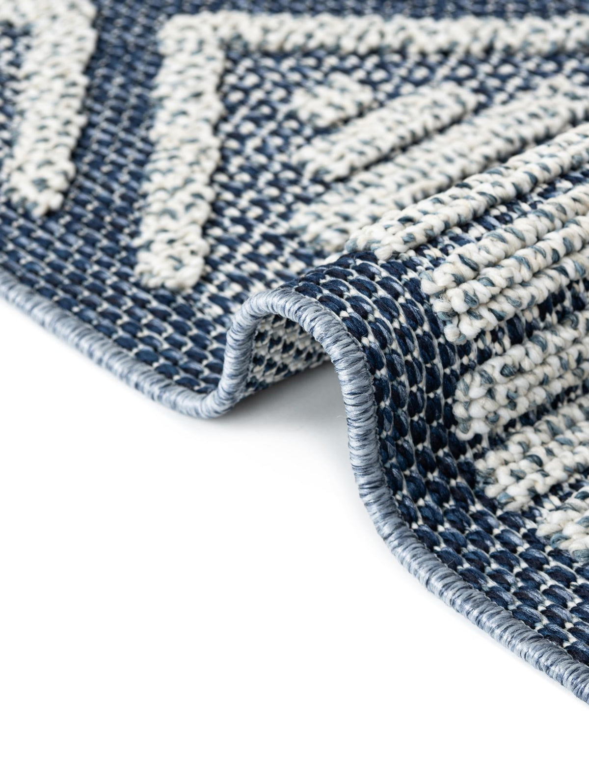 Seaside Lattice Collection Area Rug -  Eden Rectangle Navy Blue  lifestyle 17