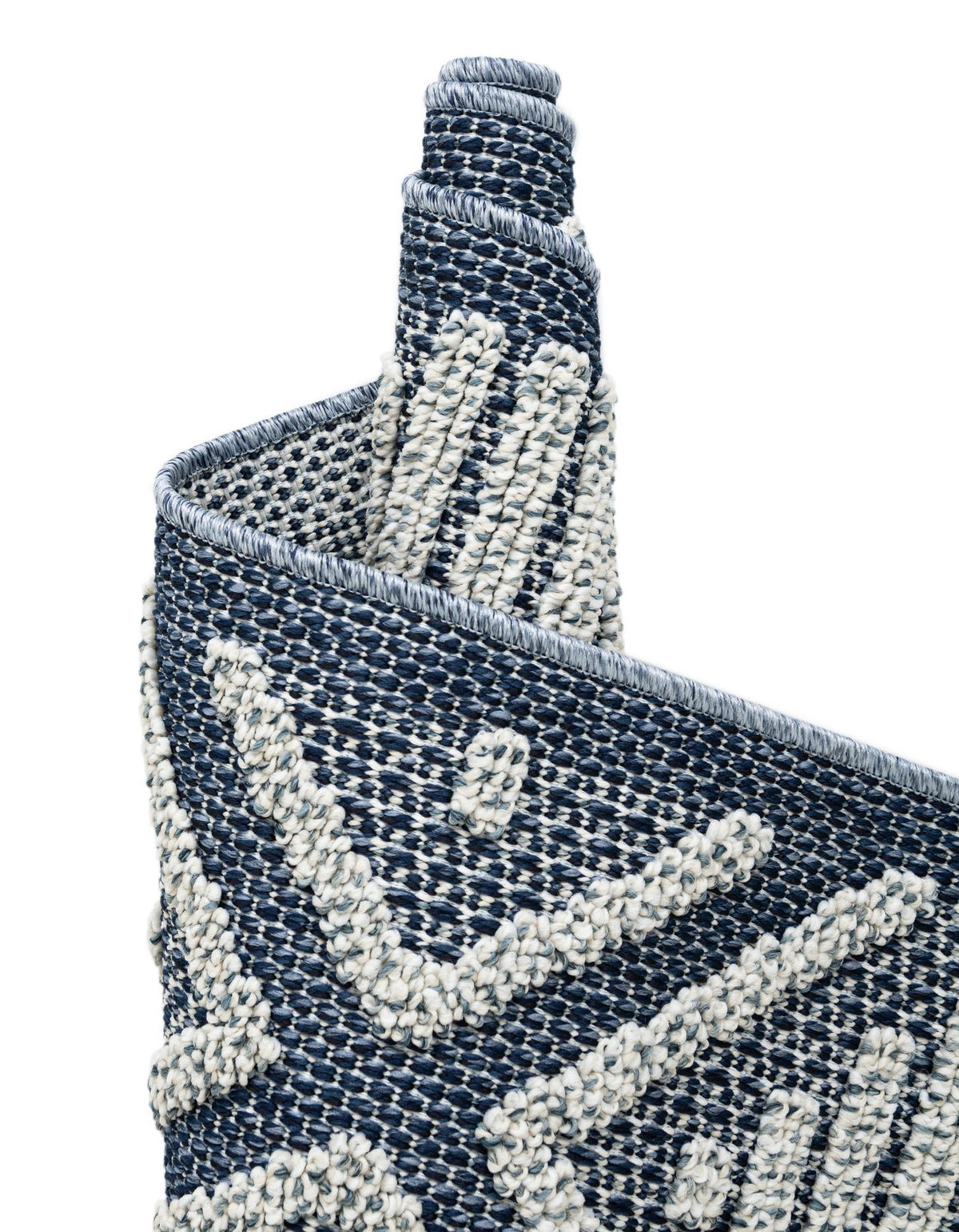 Seaside Lattice Collection Area Rug -  Eden Rectangle Navy Blue  lifestyle 18