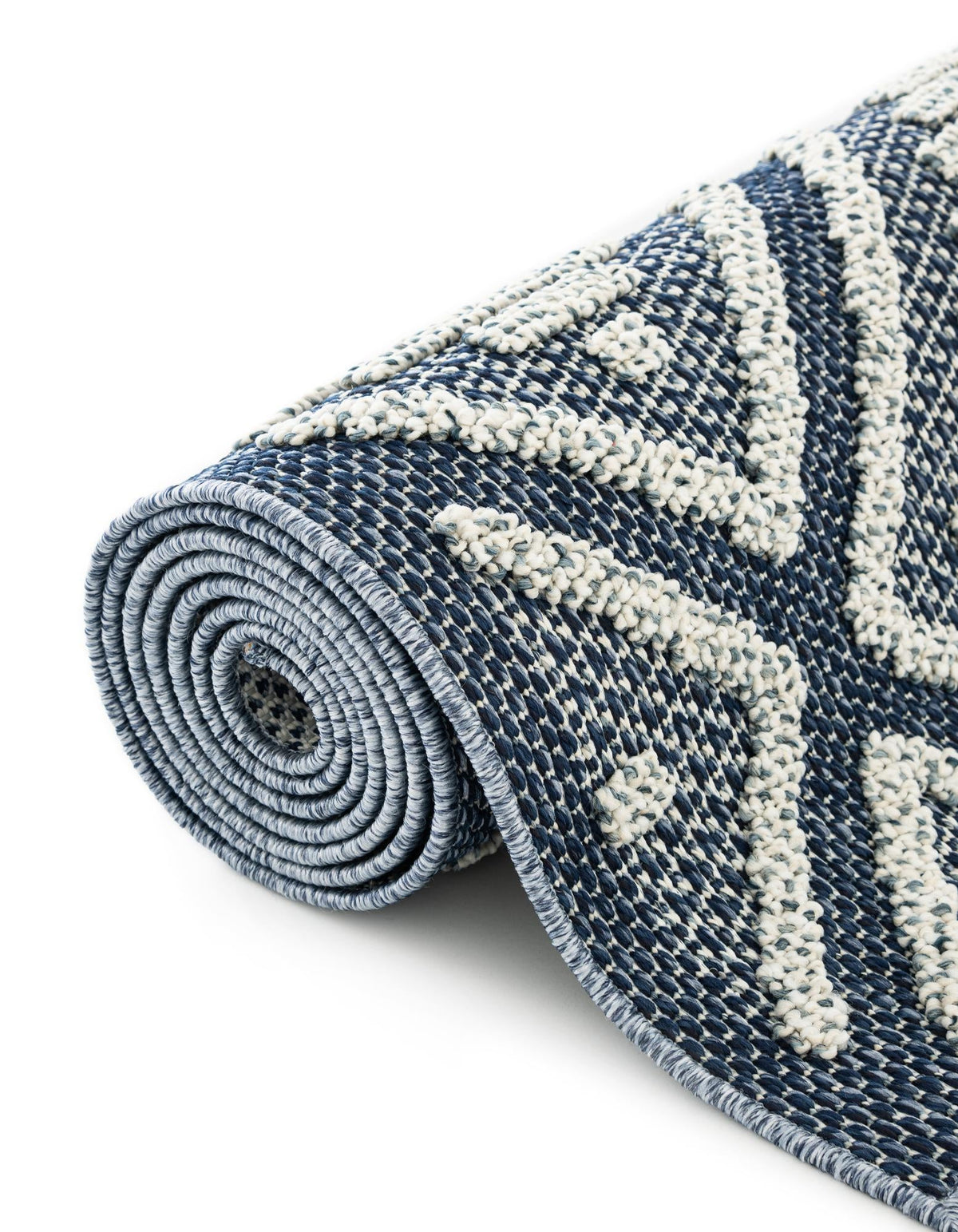 Seaside Lattice Collection Area Rug -  Eden Rectangle Navy Blue  lifestyle 19