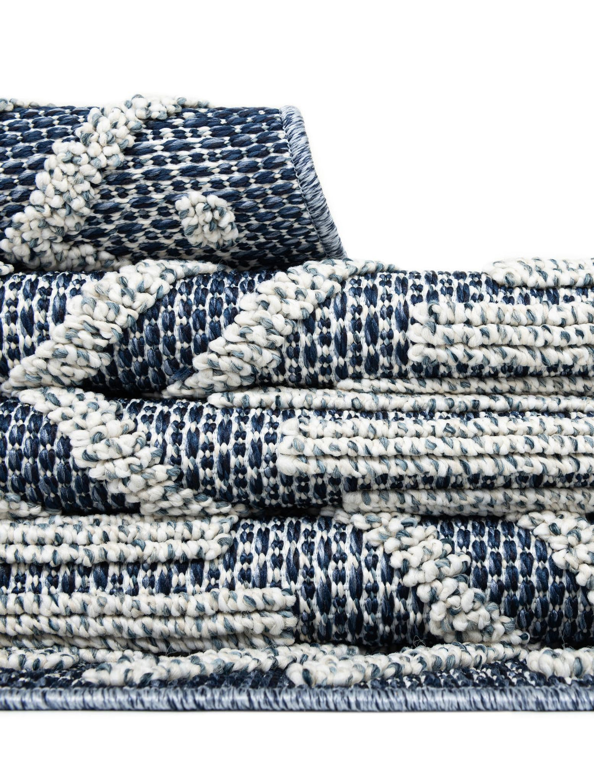 Seaside Lattice Collection Area Rug -  Eden Rectangle Navy Blue  lifestyle 21