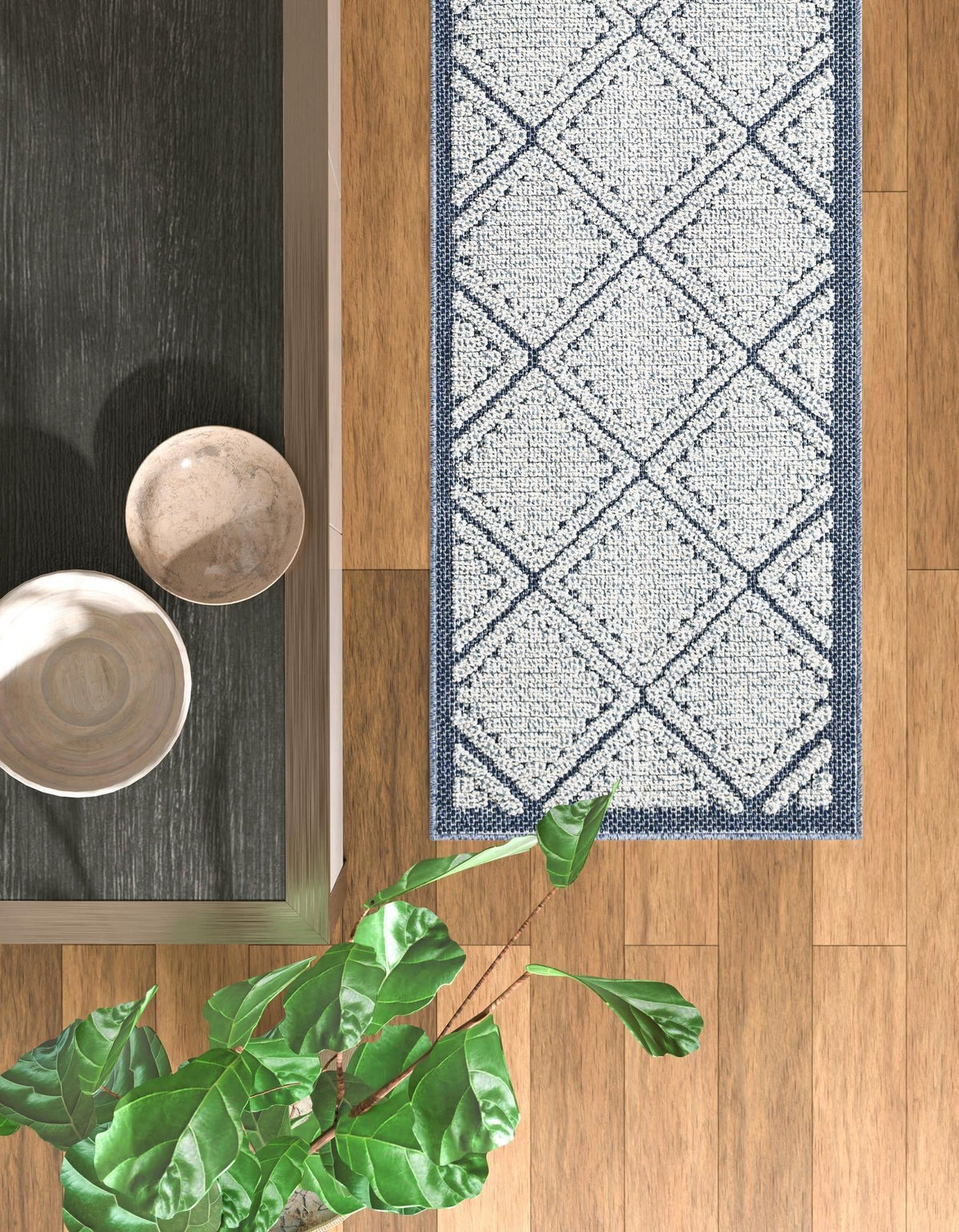 Savannah Pergola Collection Area Rug -  Eden Runner Navy Blue  lifestyle 124
