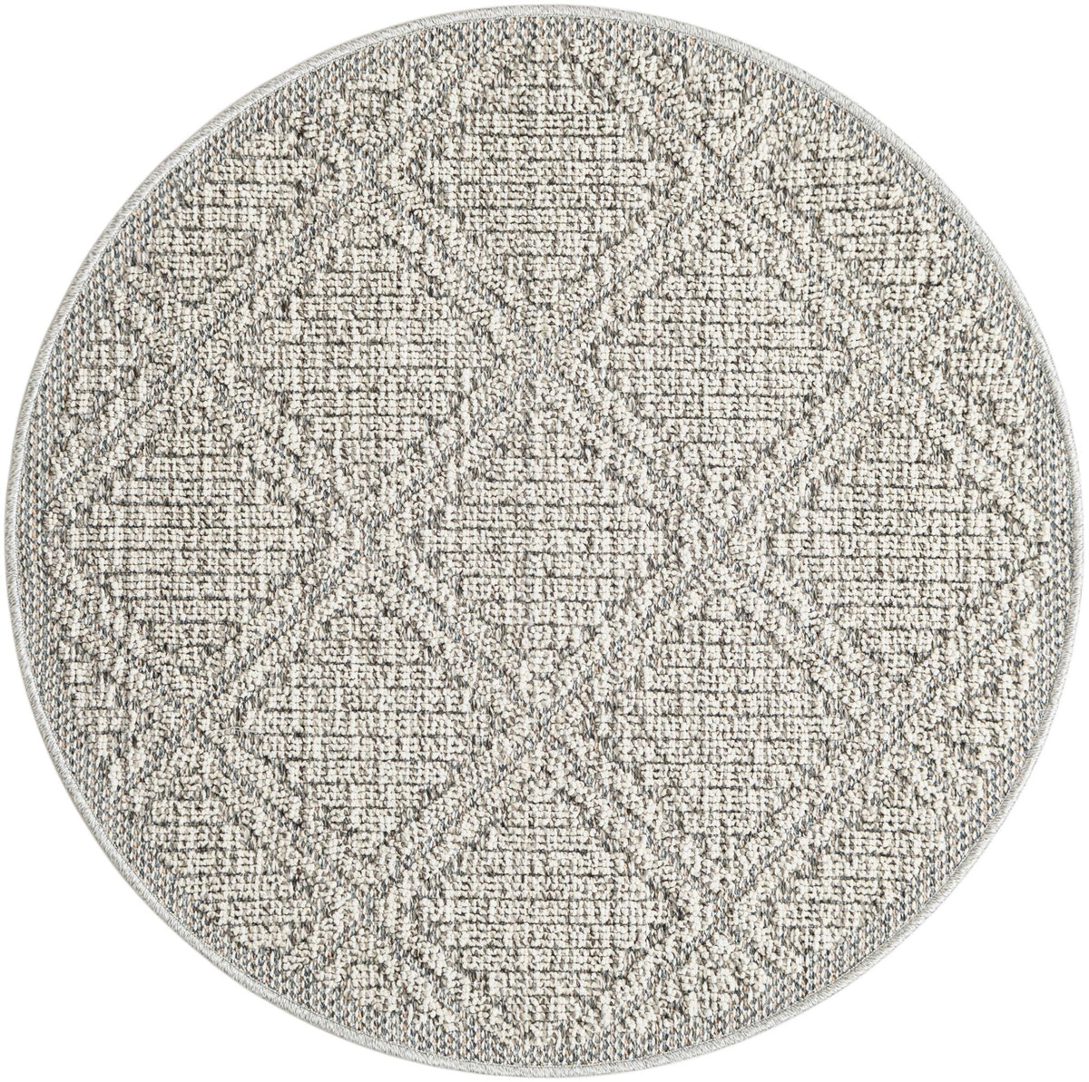 Savannah Pergola Collection Area Rug -  Eden Round Light Gray  lifestyle 118