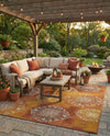 Urban Terrace Collection Area Rug -  Veranda Rectangle Rust Red  lifestyle 4