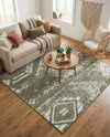 Desert Nomad Terrace Collection Area Rug - Sahara (Green) Square Green  lifestyle 62