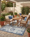 Patio Heritage Collection Area Rug - Santorini Rectangle Navy Blue  lifestyle 32