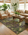 Seaside Blooms Collection Area Rug -  Lotus Rectangle Green  lifestyle 44
