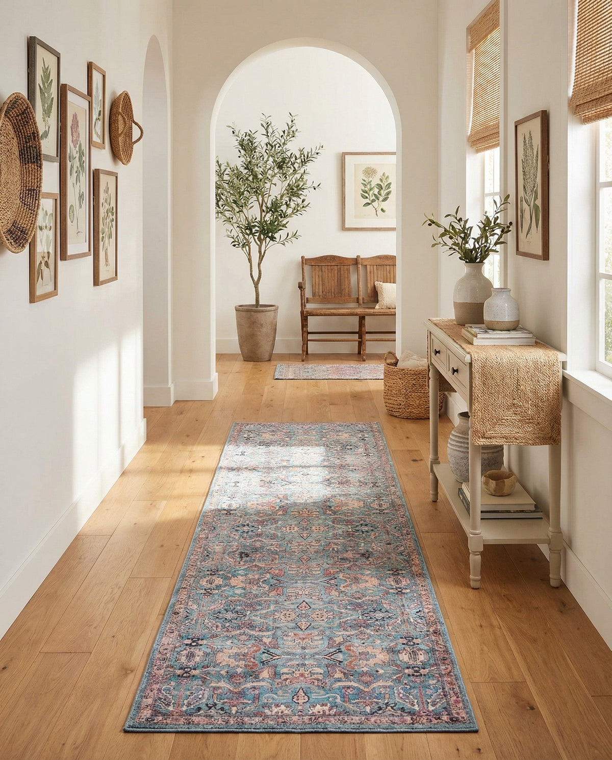 Vintage Memories Collection Area Rug -  Memories Runner Blue  lifestyle 83