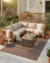 Seaside Serenity Collection Area Rug - Veranda (Light Brown) Rectangle Light Brown  lifestyle 21