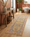 Seville Stripes Collection Area Rug - Cadiz (Yellow) Runner Yellow  lifestyle 47