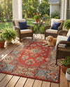 Patio Heritage Collection Area Rug -  Terrace Rectangle Antique Red  lifestyle 15