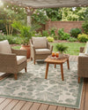 Coastal Terrace Collection Area Rug -  Marina Rectangle Ivory and Beige  lifestyle 14