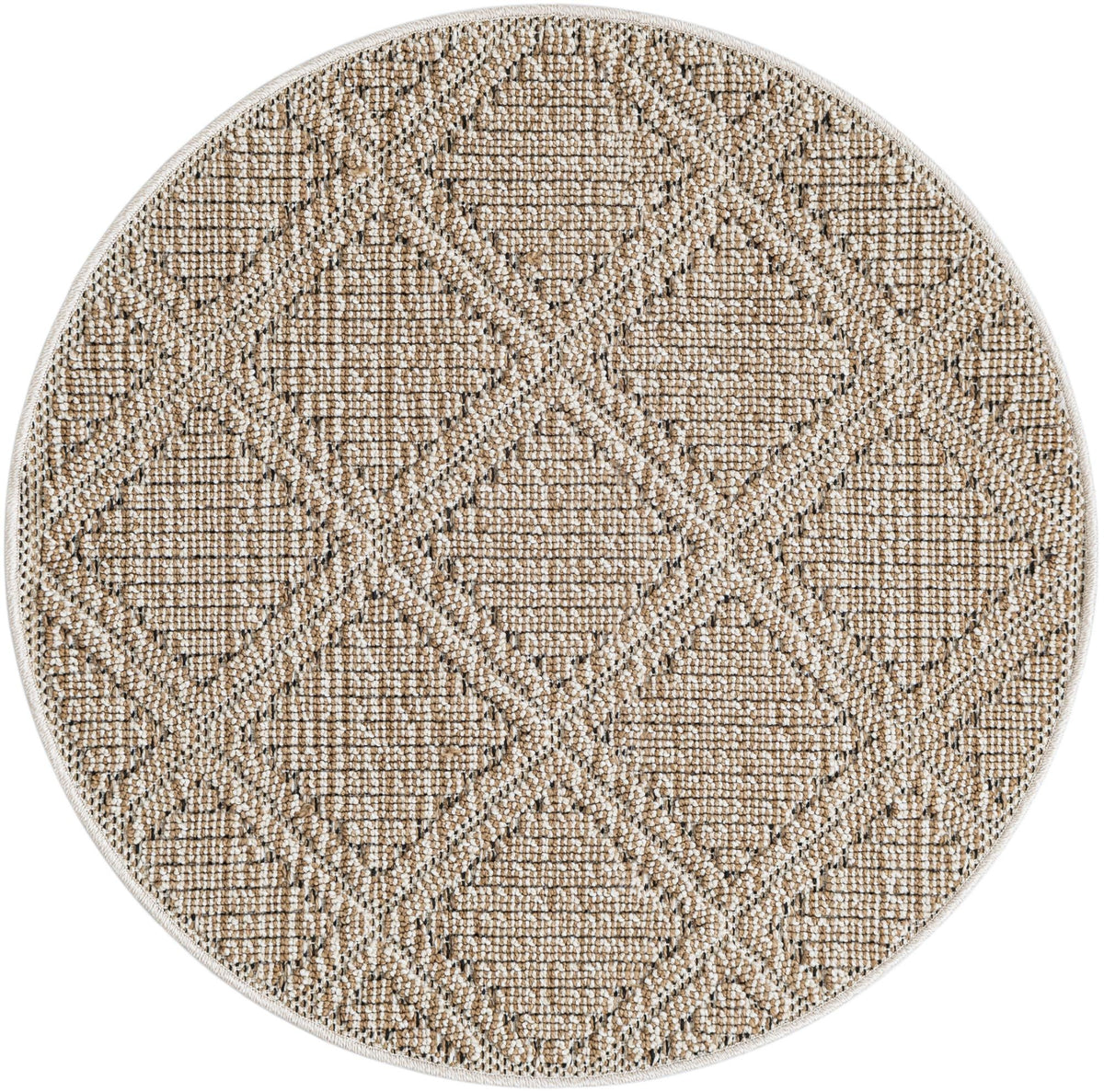 Savannah Pergola Collection Area Rug -  Eden Round Khaki  lifestyle 117