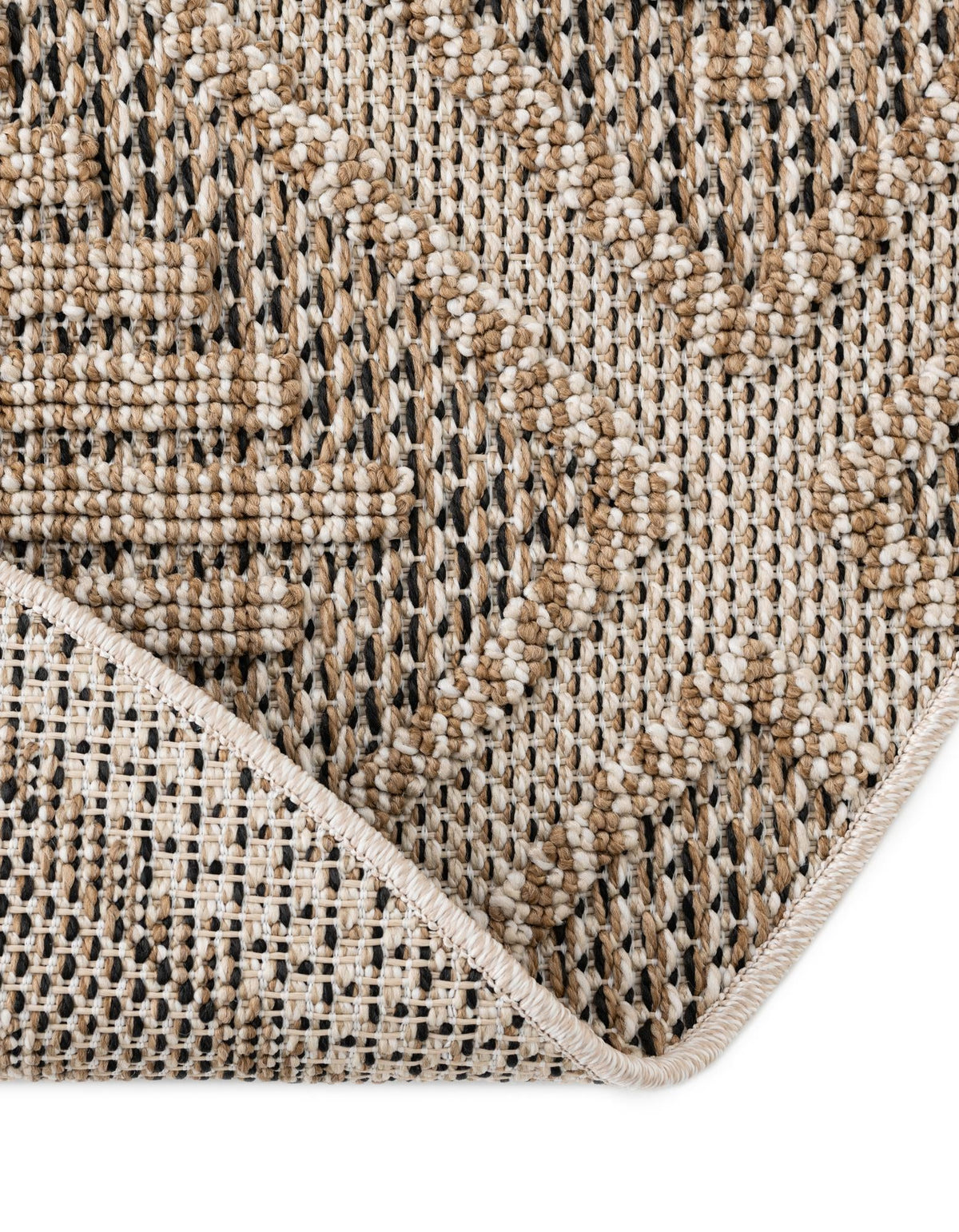 Seaside Lattice Collection Area Rug -  Eden Round Khaki  lifestyle 113