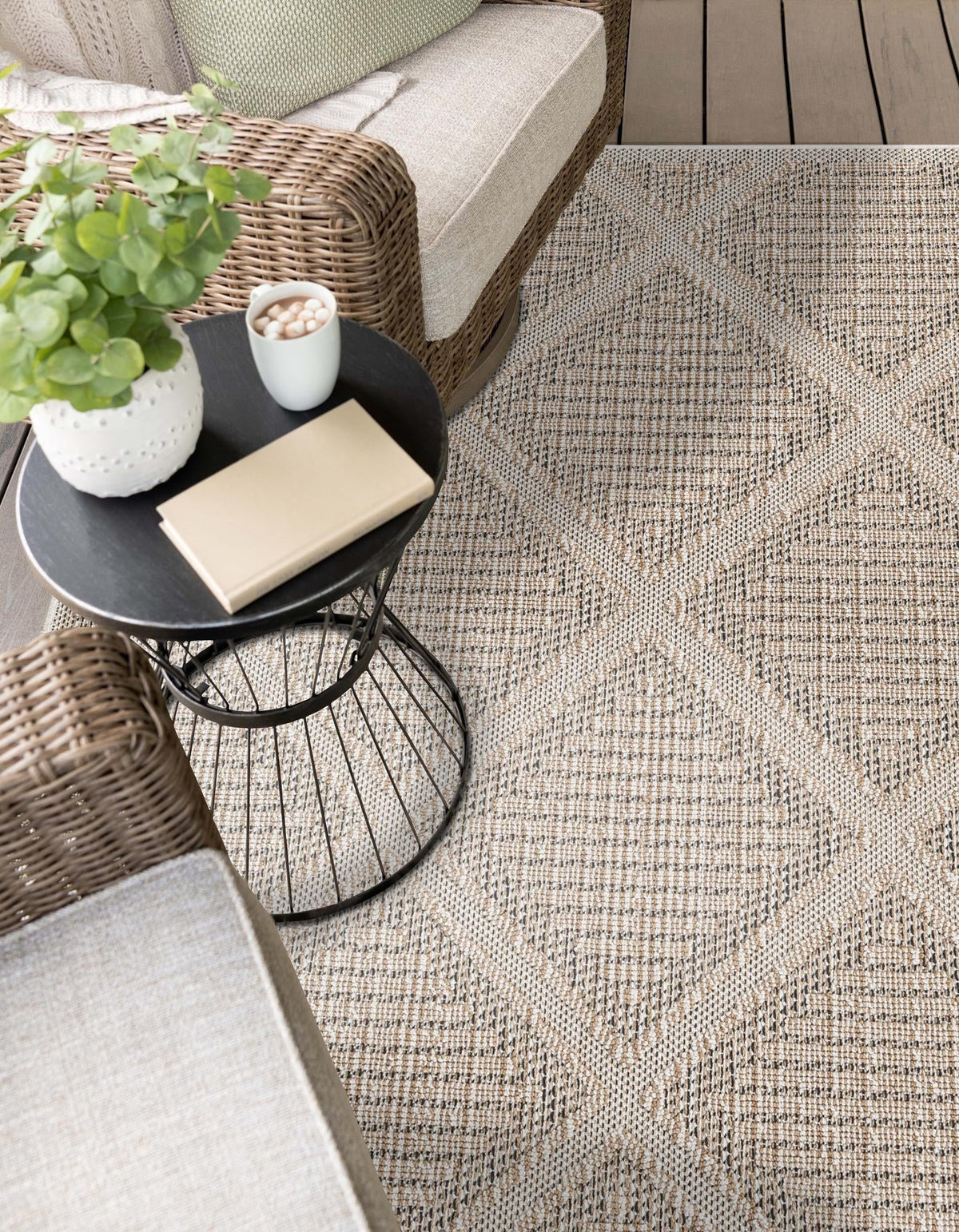 Savannah Pergola Collection Area Rug -  Eden Rectangle Khaki  lifestyle 31