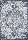Patio Heritage Collection Area Rug - Santorini Rectangle Navy Blue Main