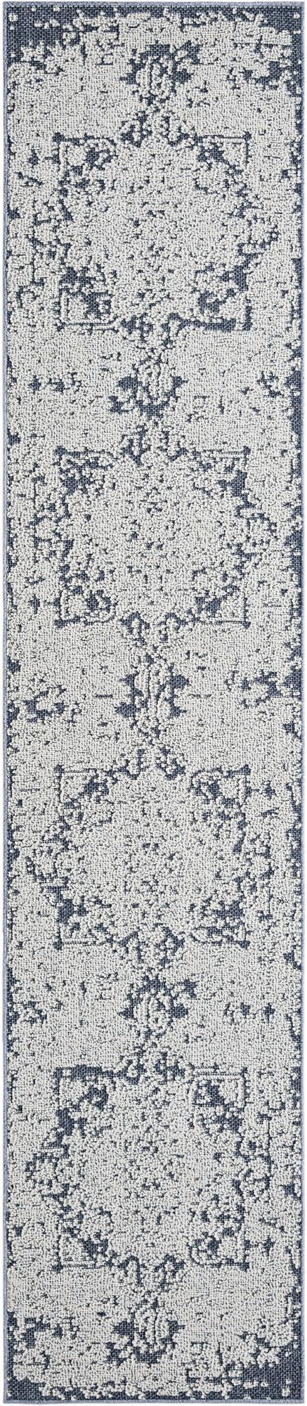 Patio Heritage Collection Area Rug - Santorini Runner Navy Blue  lifestyle 73