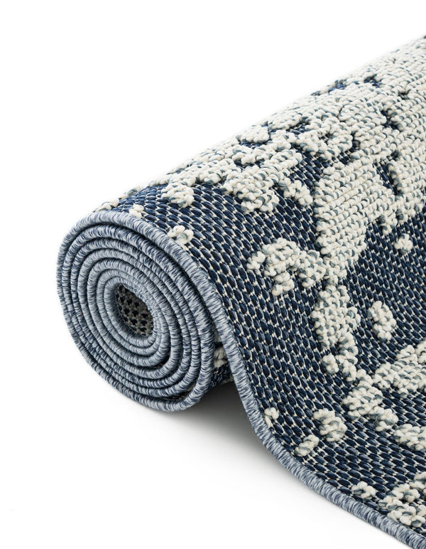 Patio Heritage Collection Area Rug - Santorini Rectangle Navy Blue  lifestyle 49