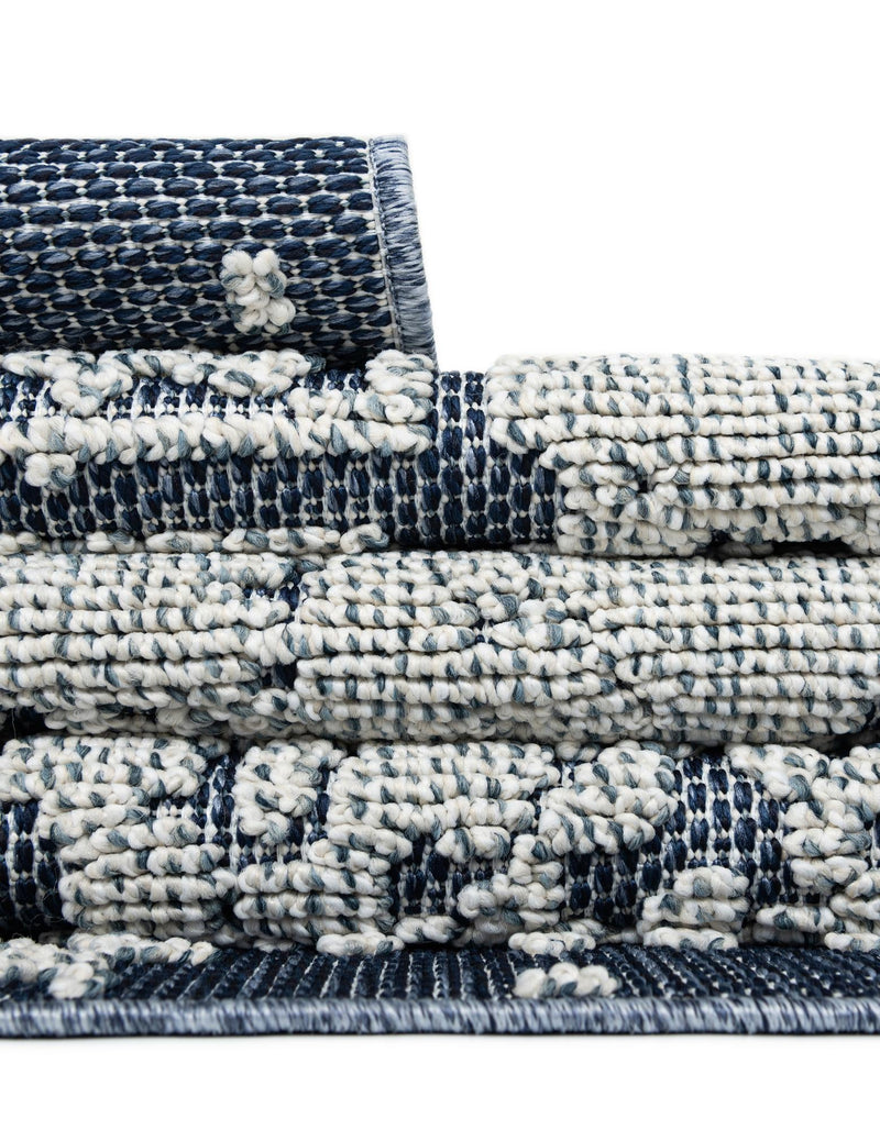 Patio Heritage Collection Area Rug - Santorini Rectangle Navy Blue  lifestyle 57