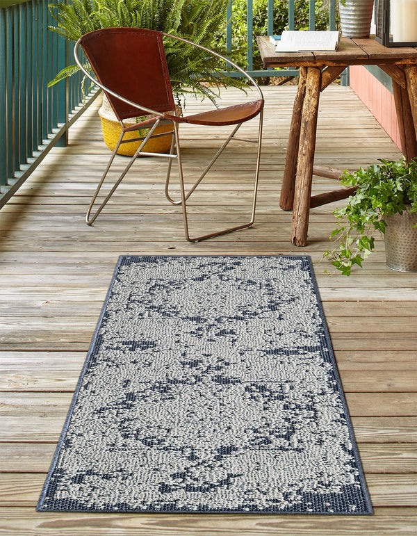 Patio Heritage Collection Area Rug - Santorini Runner Navy Blue  lifestyle 108