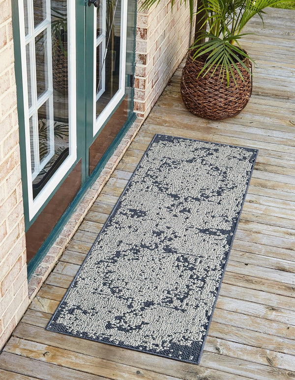 Patio Heritage Collection Area Rug - Santorini Runner Navy Blue  lifestyle 118