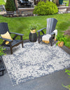 Patio Heritage Collection Area Rug - Santorini Square Olive  lifestyle 74