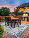 Patio Heritage Collection Area Rug - Santorini Square Olive  lifestyle 125