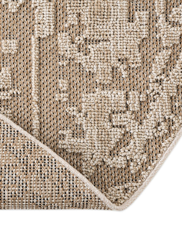 Patio Heritage Collection Area Rug - Santorini Round Khaki  lifestyle 149