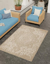 Patio Heritage Collection Area Rug - Santorini Rectangle Khaki  lifestyle 3