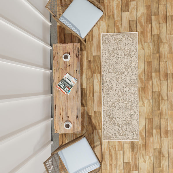 Patio Heritage Collection Area Rug - Santorini Runner Khaki  lifestyle 179