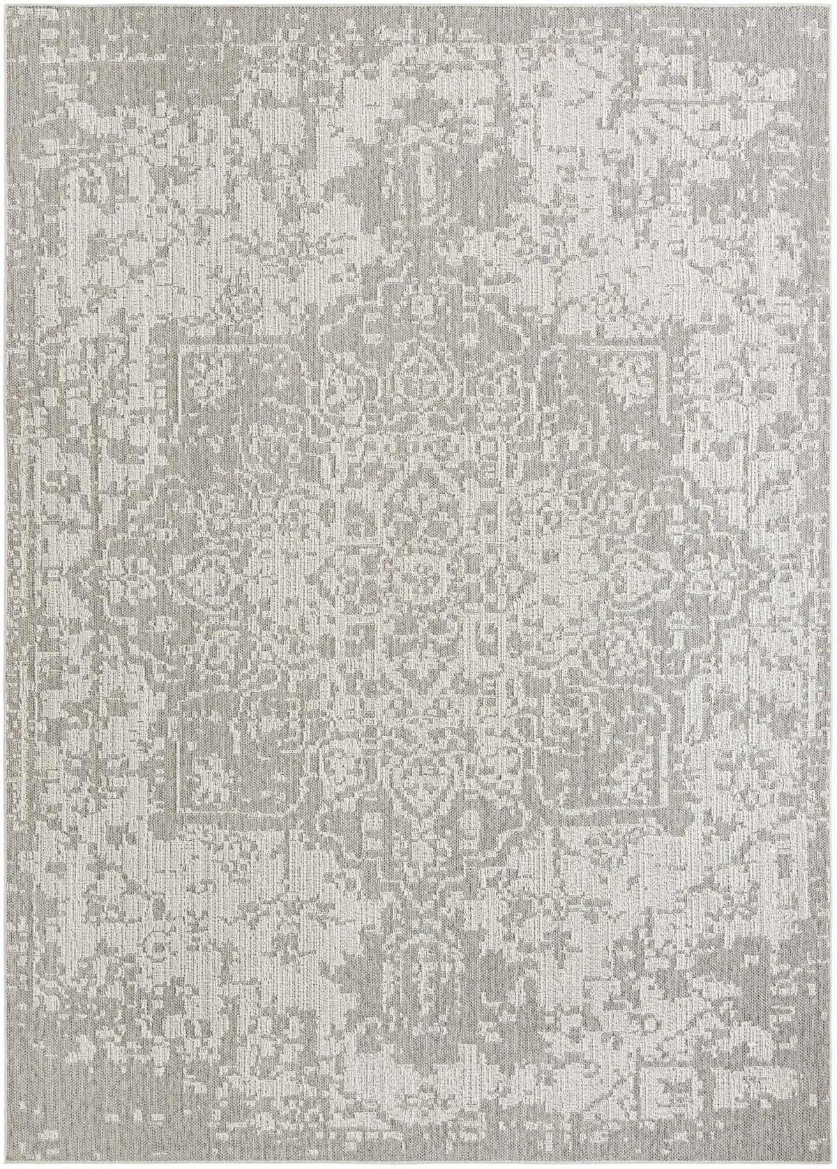 Patio Heritage Collection Area Rug - Santorini Rectangle Light Gray  lifestyle 4