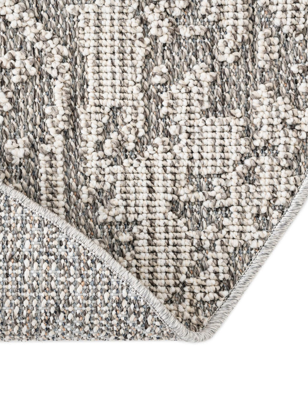 Patio Heritage Collection Area Rug - Santorini Round Light Gray  lifestyle 150