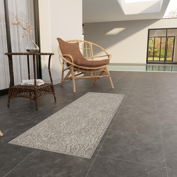 Patio Heritage Collection Area Rug - Santorini Runner Light Gray  lifestyle 166