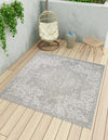 Patio Heritage Collection Area Rug - Santorini Square Light Gray  lifestyle 80