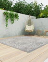 Patio Heritage Collection Area Rug - Santorini Square Light Gray  lifestyle 92