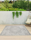 Patio Heritage Collection Area Rug - Santorini Square Light Gray  lifestyle 104