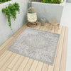 Patio Heritage Collection Area Rug - Santorini Square Light Gray  lifestyle 161