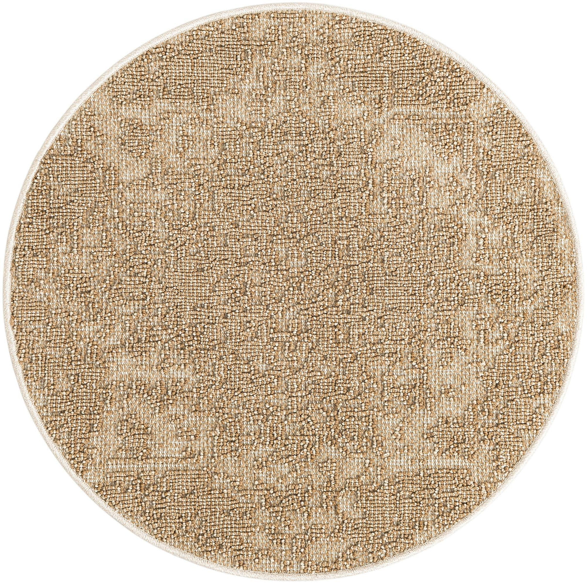 Patio Heritage Collection Area Rug - Santorini Round Beige  lifestyle 52